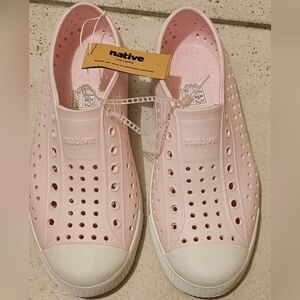 New Native Pink Perforated Slip-On Shoes